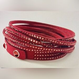 Touchstone Crystal Wrap-Star Siam (red) bracelet
